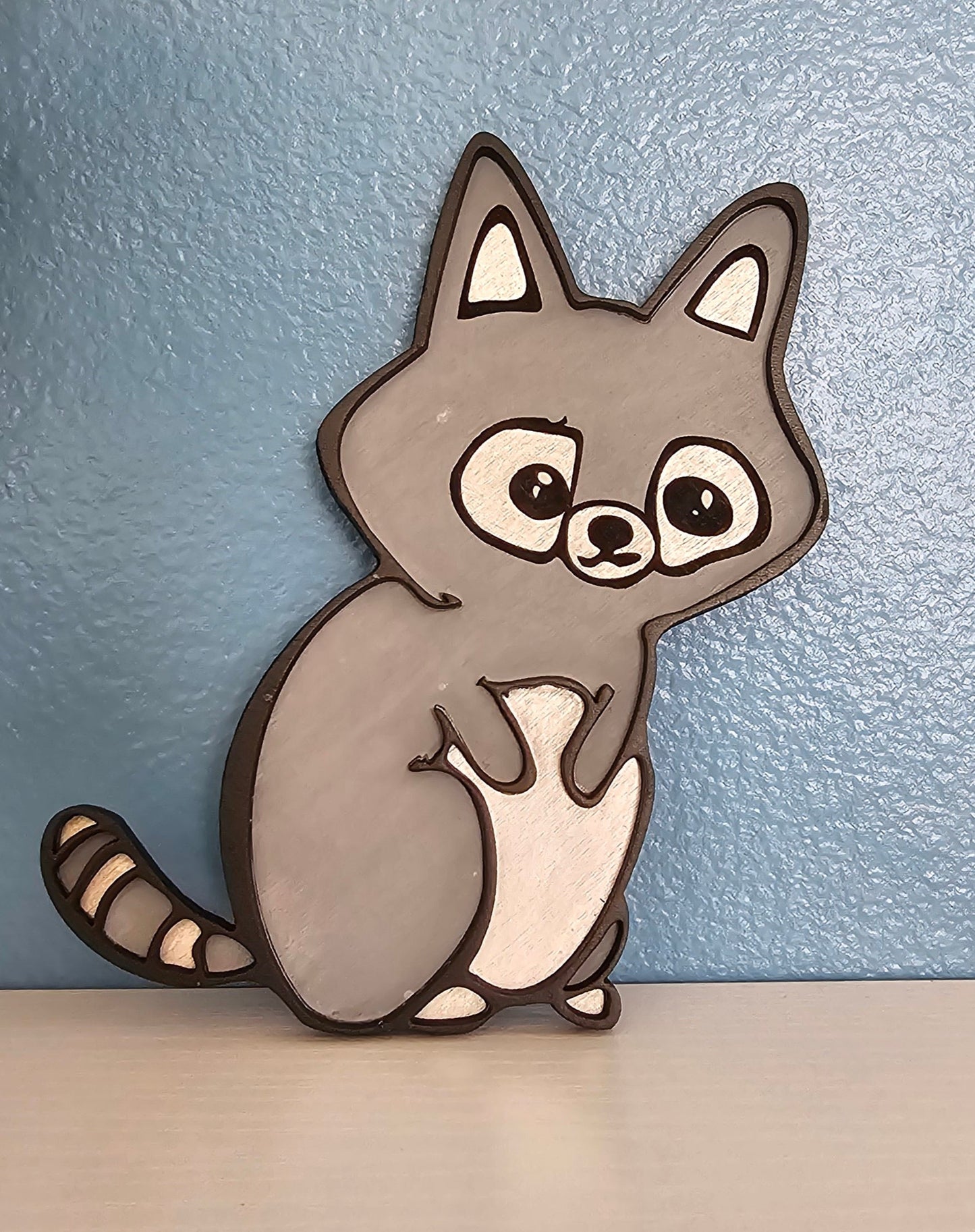 Raccoon | Wood Art | Wall Decor
