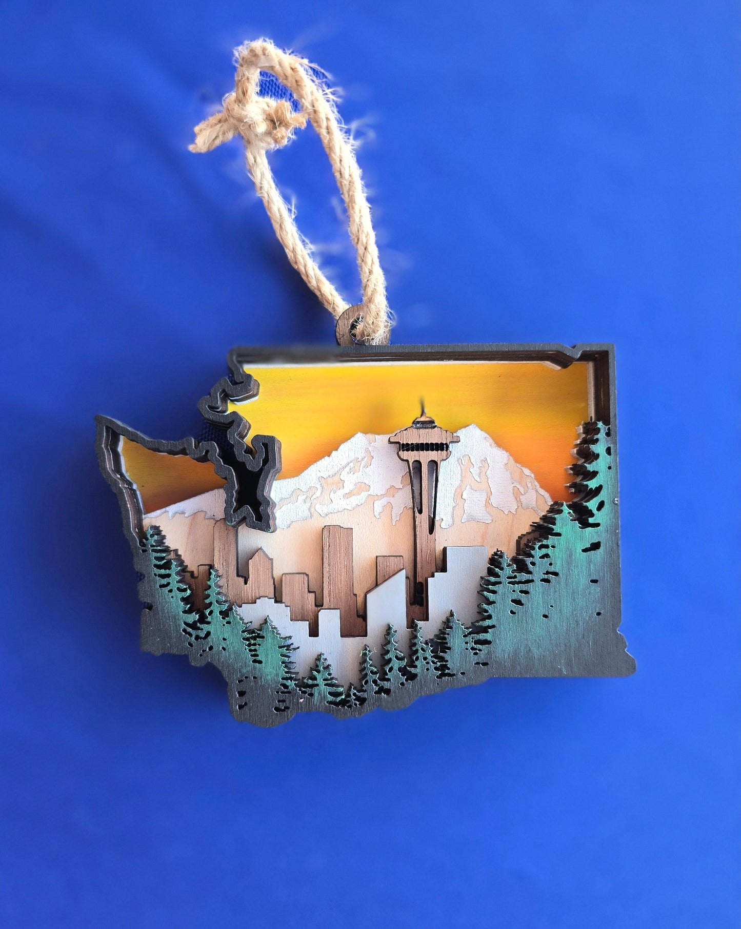 Washington State Wooden Ornament