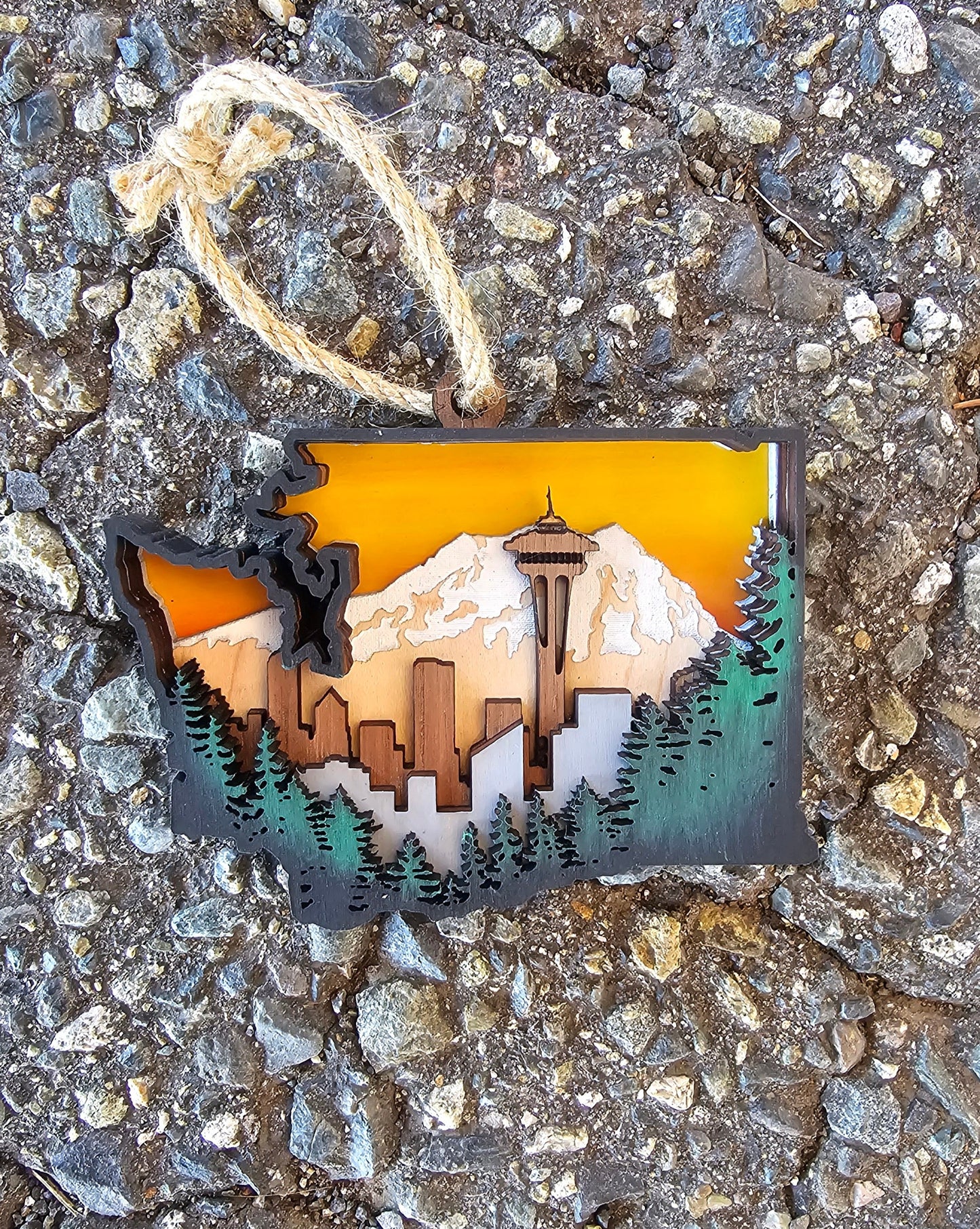 Washington State Wooden Ornament