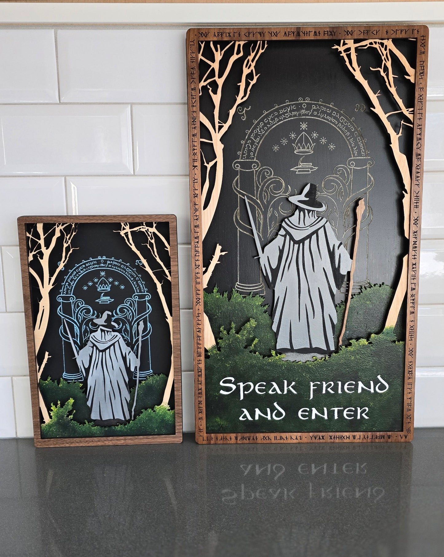 Lord of the Rings - Small Version | Wooden Art | Bookshelf Decor