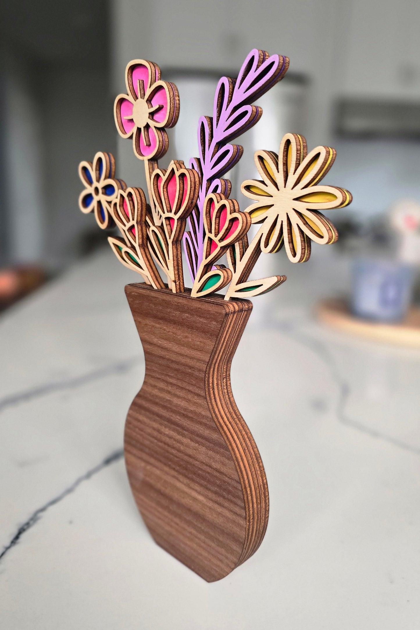 Wildflower Bouquet | Wooden Art