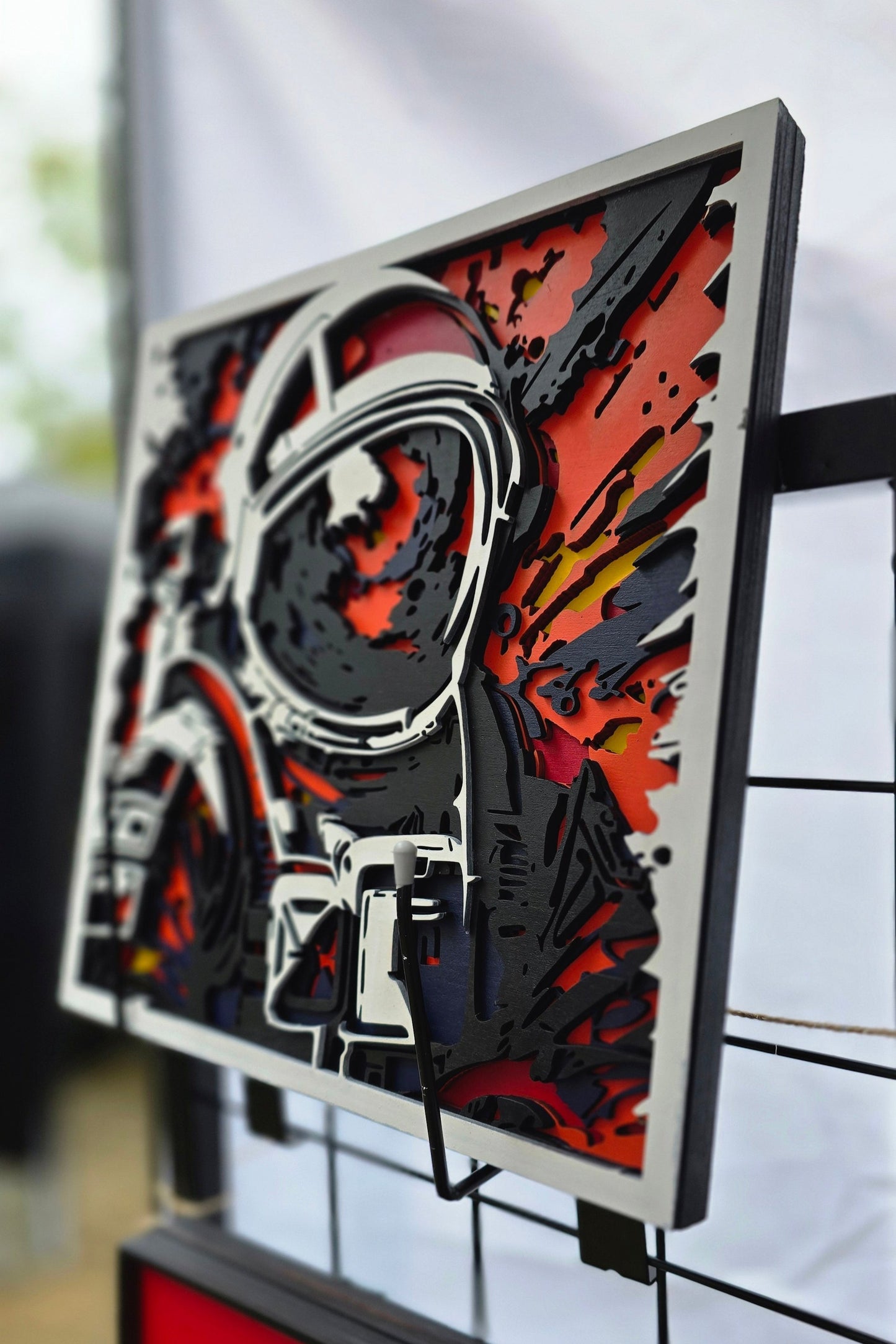Colorful Astronaut | Wooden Wall Art