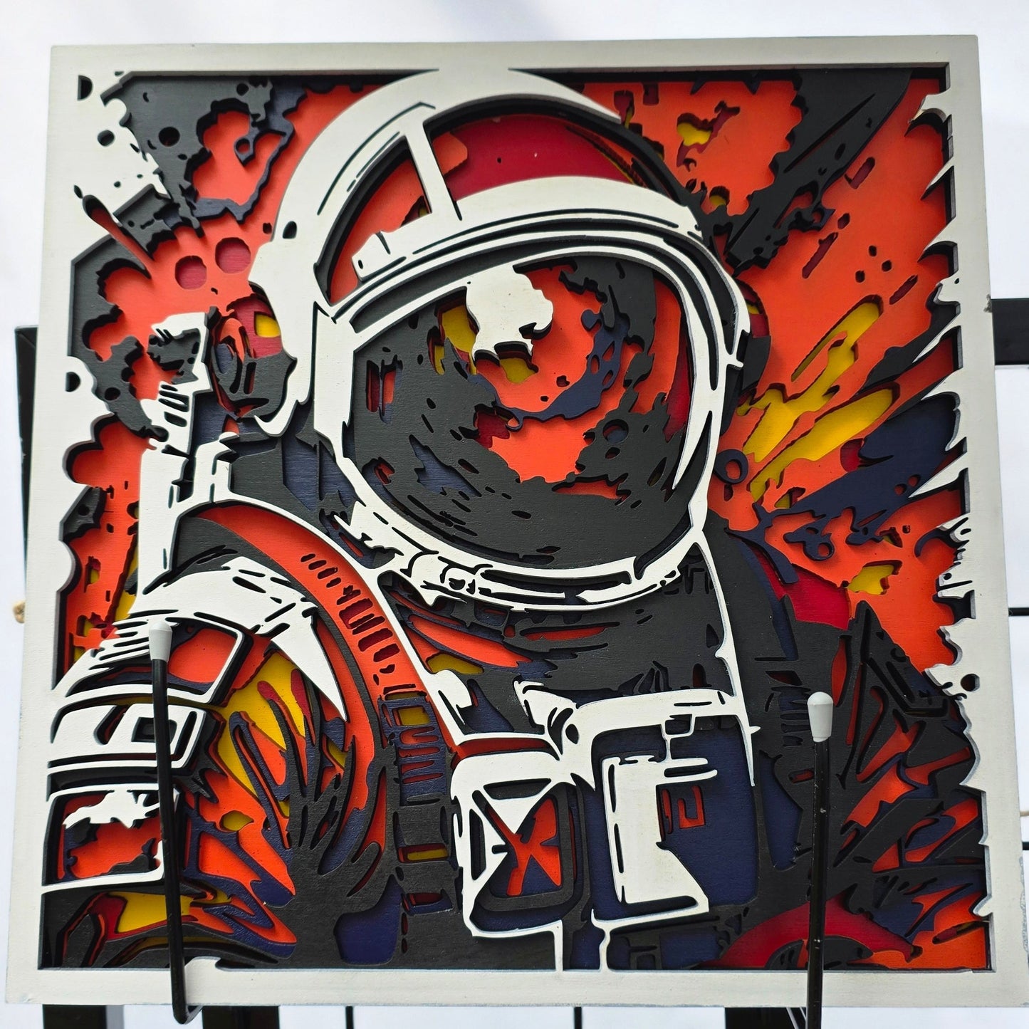 Colorful Astronaut | Wooden Wall Art