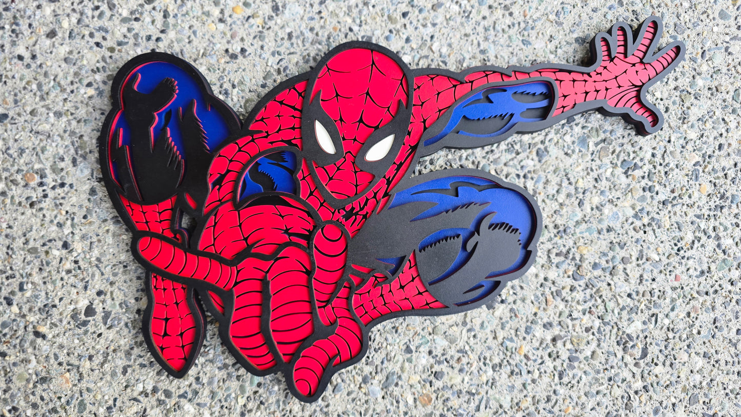 Spidey | Layered Wood Art