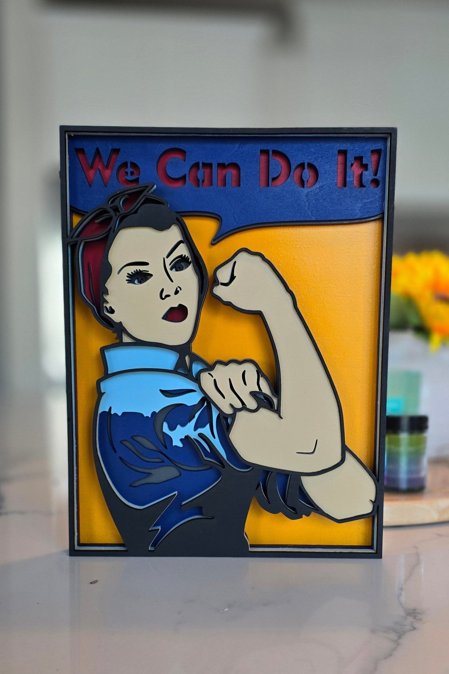 Rosie the Riveter | Wooden Art | Wall Decor